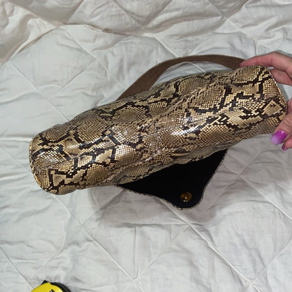 RARE Gorgeous vintage Lee Sands genuine Python shoulder bag unique - Picture 4 of 13